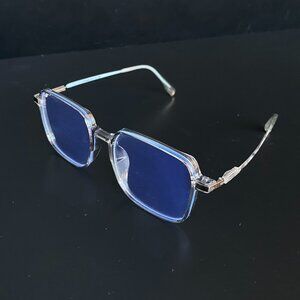 Zeelool Payton Square Unisex Clear & Silver Metal Eyeglasses 52□18–140